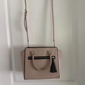 Kate Spade Taupe Crossbody Bag with Black Accents